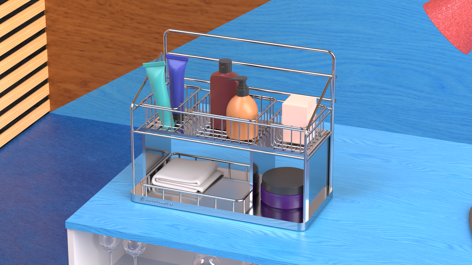 Espositore da Banco - Render Corner